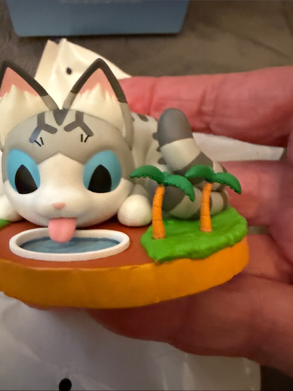 POP MART Kaiju Negora Calico Cat Figure White, Black & Orange “ Thirsty Kitten. - Picture 6 of 7